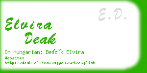 elvira deak business card